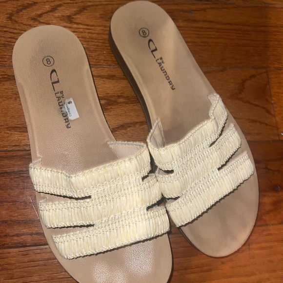 Laundry By Shelli Segal Women's Cream Slide Sandals - Picture 1 of 1